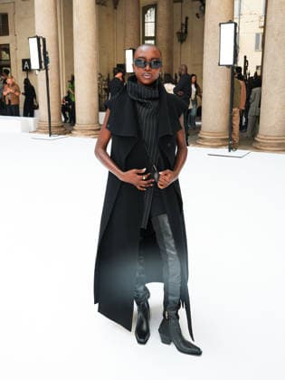 IPA88951373 - Milan, Milan Women™s Fashion Week Spring Summer 2027 - Women™s Fashion, Spring Summer 2027 - SPORTMAX fashion show - guests pictured: Amina Ladymya  Copyright: xRiccardoxGiordanox xRiccardoxGiordanox IPA88951373