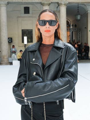 IPA88951382 - Milan, Milan Women™s Fashion Week Spring Summer 2027 - Women™s Fashion, Spring Summer 2027 - SPORTMAX fashion show - guests pictured: Candela Pelizza  Copyright: xRiccardoxGiordanox xRiccardoxGiordanox IPA88951382