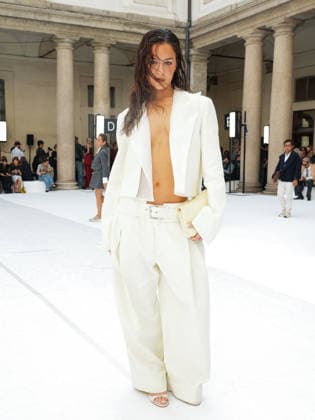 IPA88952457 - Milan, Milan Women™s Fashion Week Spring Summer 2027 - Women™s Fashion, Spring Summer 2027 - SPORTMAX fashion show - guests pictured: TESSA BROOKS  Copyright: xRiccardoxGiordanox xRiccardoxGiordanox IPA88952457
