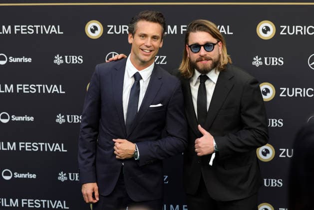 22nd Zurich Film Festival 2026: Baschi, Swiss pop singer, and Bastian Baker, Swiss singer-songwriter and guitarist, on the green carpet at the Opening Night of the 22nd Zurich Film Festival on September 24, 2026, at the Kongresshaus Zurich, Canton of Zurich, Switzerland