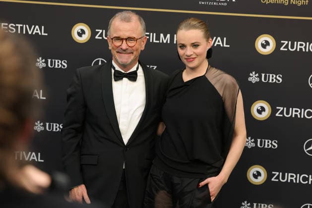 22nd Zurich Film Festival 2026: Luna Wedler, Swiss actress, and Raphael Golta, Mayor of Zurich, on the green carpet at the Opening Night of the 22nd Zurich Film Festival on September 24, 2026, at the Kongresshaus Zurich, Canton of Zurich, Switzerland