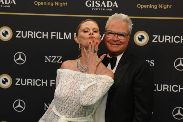 22nd Zurich Film Festival 2026: Irina Beller and Thomas Dürr on the green carpet at the Opening Night of the 22nd Zurich Film Festival on September 24, 2026, at the Kongresshaus Zürich, Canton of Zurich, Switzerland