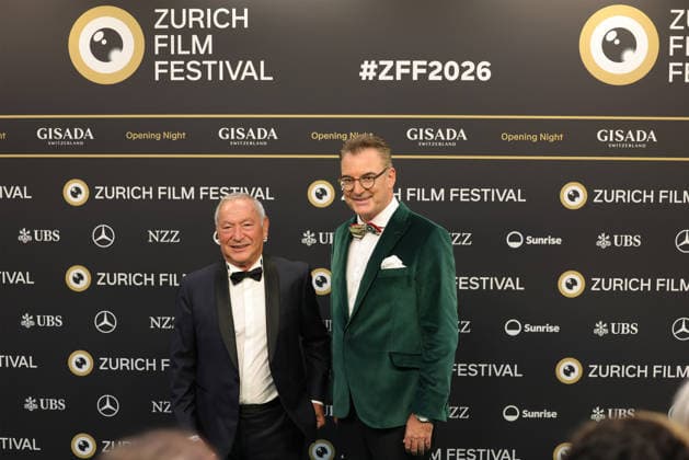 22nd Zurich Film Festival 2026: Christian Jungen with Samih Onsi Sawiris, an Egyptian-Montenegrin entrepreneur, on the green carpet at the Opening Night of the 22nd Zurich Film Festival on September 24, 2026, at the Kongresshaus Zürich in the Canton of Zurich, Switzerland