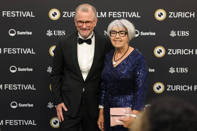 22nd Zurich Film Festival 2026: Elisabeth Baume Schneider, Swiss Federal Councilor, and Raphael Golta, Mayor of Zurich, on the green carpet at the Opening Night of the 22nd Zurich Film Festival on September 24, 2026, at the Kongresshaus Zurich, Canton of Zurich, Switzerland