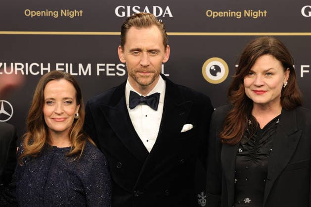 22nd Zurich Film Festival 2026: Jennifer Peedom, Tom Hiddleston, and Rebekka Karijord on the green carpet at the Opening Night of the 22nd Zurich Film Festival on September 24, 2026, at the Kongresshaus Zürich, Canton of Zurich, Switzerland