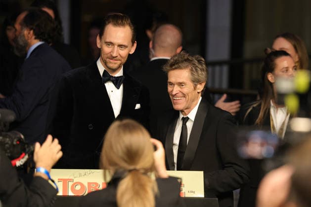 22nd Zurich Film Festival 2026: Tom Hiddleston (Thomas William Hiddleston), British actor, and Willem Dafoe (William James Dafoe), an American actor on the green carpet at the Opening Night of the 22nd Zurich Film Festival on September 24, 2026, at the Kongresshaus Zurich in the Canton of Zurich, Switzerland