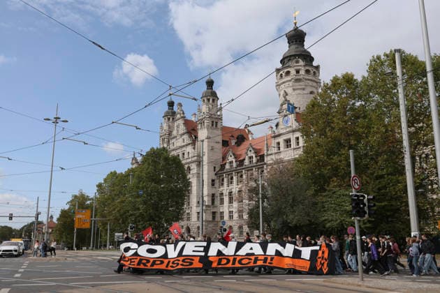 Students protest against mandatory military service in Leipzig Students protest against the planned introduction of mandatory military service in Leipzig The school strike is part of nationwide protests September 25, 2026, Leipzig