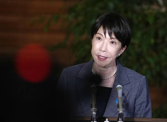 Japan PM Takaichi meets press Japanese Prime Minister Sanae Takaichi meets the press at the premier s office in Tokyo on Sept. 25, 2026.  A14AA0005628740P