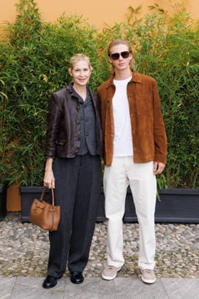 IPA88955063 - Milan, Milan Women™s Fashion Week Spring Summer 2027 - Women™s Fashion, Spring Summer 2027 - Tod™s fashion show - guests - Pictured: Kelly Rutherford, Hermes Giersch  Copyright: xCinziaxCamelax xx IPA88955063