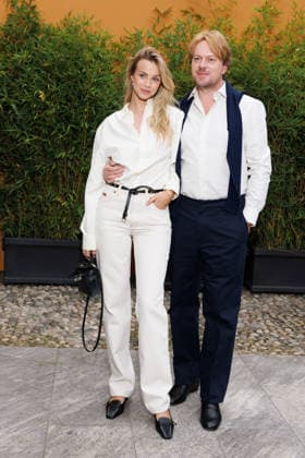 IPA88955128 - Milan, Milan Women™s Fashion Week Spring Summer 2027 - Women™s Fashion, Spring Summer 2027 - Tod™s fashion show - guests - Pictured: Christopher Aleo and Simona Jakstaite  Copyright: xCinziaxCamelax xx IPA88955128