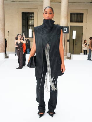 IPA88952464 - Milan, Milan Women™s Fashion Week Spring Summer 2027 - Women™s Fashion, Spring Summer 2027 - SPORTMAX fashion show - guests pictured: guest  Copyright: xRiccardoxGiordanox xRiccardoxGiordanox IPA88952464