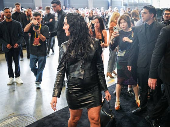 IPA88956766 - Milan, Milan Women™s Fashion Week Spring Summer 2027 - Women™s Fashion, Spring Summer 2027 - GUCCI fashion show - guests pictured: Georgina Rodriguez  Copyright: xRiccardoxGiordanox xRiccardoxGiordanox IPA88956766