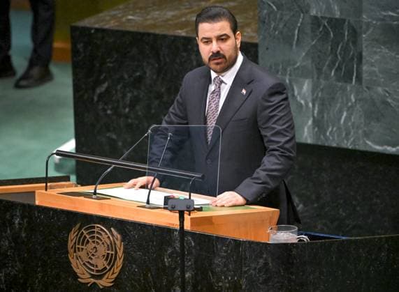 US UN General Assembly 9251161 25.09.2026 Iraqi Prime Minister Ali Al-Zaidi addresses the 81st United Nations General Assembly (UNGA) at the U.N. headquarters in New York City, the United States. Sergey Guneev Sputnik New York USA  Copyright: xSergeyxGuneevx