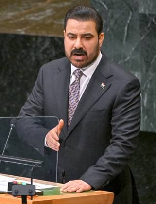 US UN General Assembly 9251164 25.09.2026 Iraqi Prime Minister Ali Al-Zaidi addresses the 81st United Nations General Assembly (UNGA) at the U.N. headquarters in New York City, the United States. Sergey Guneev Sputnik New York USA  Copyright: xSergeyxGuneevx