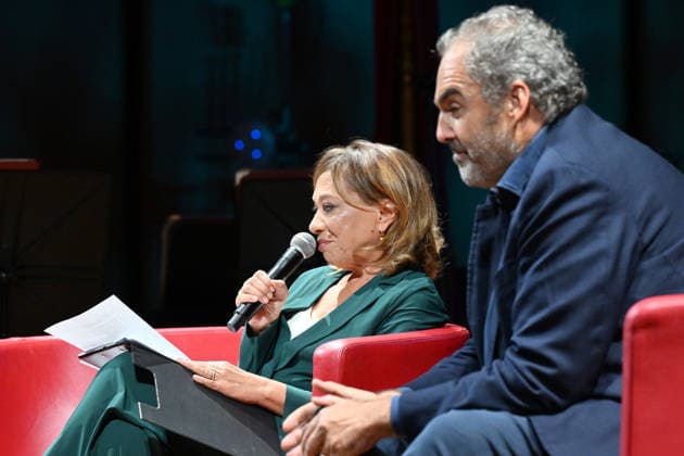 September 25, 2026, Rome, Rome, Italy: Paola Malanga, Artistic Director of the Rome Film Fest and the Cinema Foundation, and Salvatore Nastasi, President of the Cinema per Roma Foundation, during the press conference for the presentation of the 2026 Rome Film Fest s twenty-first edition, Auditorium Parco della Musica. Rome, September 25, 2026 Rome Italy  - ZUMAa289 20260925_zia_a289_324 Copyright: xMariaxLauraxAntonellix xAgfx