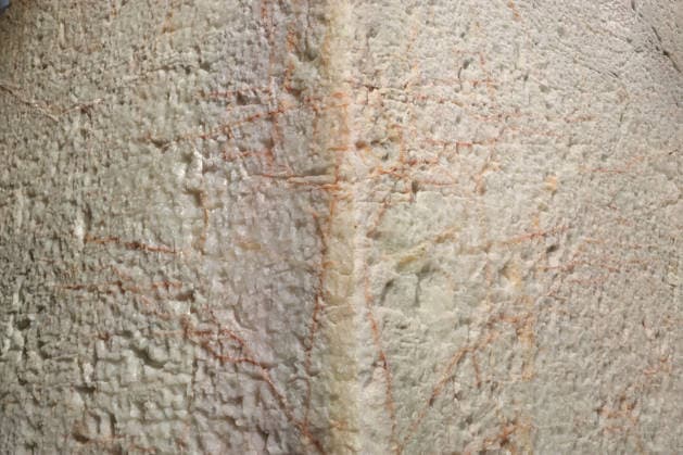 September 25, 2026, Verona, Italy: Details of marble seen during Marmomac 2026 at Veronafiere. The international trade fair brings together companies, professionals and industry operators, showcasing natural stone materials, technologies and new applications during the Marmomac 2026 at Veronafiere. Verona Italy - ZUMAs197 20260925_aaa_s197_085 Copyright: xEmanuelexPennacchiox