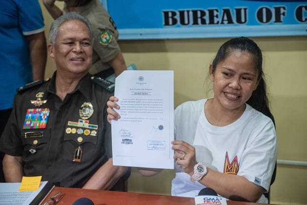 September 25, 2026, Quezon City, Quezon, Philippines: President Ferdinand Marcos Jr. has granted Mary Jane Veloso absolute pardon after being imprisoned and put on death row for over 15 years. Mary Jane Veloso will now reunite back with her family after being transferred in the Correctional Insitution for Women in 2024. Quezon City Philippines  - ZUMAy102 20260925_zip_y102_004 Copyright: xKenosisxYapx
