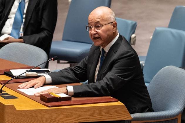 September 25, 2026, Bronx, New York, USA: Barham Salih, United Nations High Commissioner for Refugees briefs Security Council during meeting at United Nations Headquarters in New York, NY on September 25, 2026. Bronx USA - ZUMAr339 20260925_znp_r339_007 Copyright: xLevxRadinx