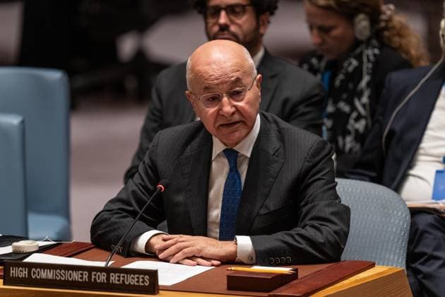 September 25, 2026, Bronx, New York, USA: Barham Salih, United Nations High Commissioner for Refugees briefs Security Council during meeting at United Nations Headquarters in New York, NY on September 25, 2026. Bronx USA  - ZUMAr339 20260925_znp_r339_001 Copyright: xLevxRadinx