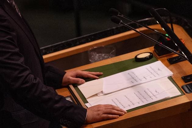 September 25, 2026, Bronx, New York, USA: Prime Minister of Iraq Ali Falih Al-Zaidi speaks during General Debates on day 4 of UN General Assembly 81 at UN headquarters in New York, NY on September 25, 2026. Bronx USA  - ZUMAr339 20260925_znp_r339_006 Copyright: xLevxRadinx