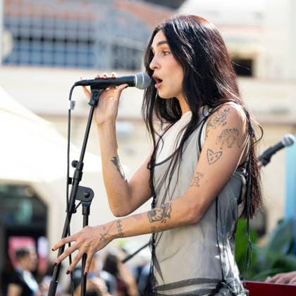 Natalia Lacunza Performs in Madrid, Spain - 25 Sep 2026 Singer Natalia Lacunza performs during a concert at a Spotify event at the Callao Cinema. Madrid Spain Copyright: xAtilanoxGarciax xSOPAxImagesx PHOTO09459