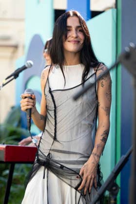 Natalia Lacunza Performs in Madrid, Spain - 25 Sep 2026 Singer Natalia Lacunza performs during a concert at a Spotify event at the Callao Cinema. Madrid Spain Copyright: xAtilanoxGarciax xSOPAxImagesx PHOTO09480