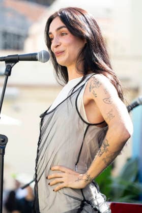 Natalia Lacunza Performs in Madrid, Spain - 25 Sep 2026 Singer Natalia Lacunza performs during a concert at a Spotify event at the Callao Cinema. Madrid Spain Copyright: xAtilanoxGarciax xSOPAxImagesx PHOTO09483