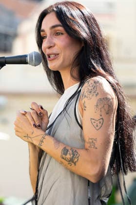 Natalia Lacunza Performs in Madrid, Spain - 25 Sep 2026 Singer Natalia Lacunza performs during a concert at a Spotify event at the Callao Cinema. Madrid Spain Copyright: xAtilanoxGarciax xSOPAxImagesx PHOTO09485