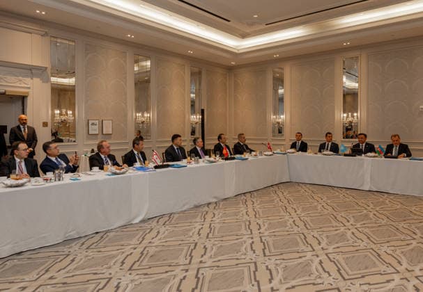 Turkish Foreign Minister Hakan Fidan NEW YORK, USA - SEPTEMBER 25 : Turkish Foreign Minister Hakan Fidan attends the informal meeting of the Council of Foreign Ministers of the Organization of Turkic States (OTS) on the sidelines of the high-level week of the 81st United Nations General Assembly in New York, United States on September 25, 2026. Mustafa Hatipoglu Anadolu New York United States. Editorial use only. Please get in touch for any other usage.  Copyright: x2026xAnadoluxMustafaxHatipoglux