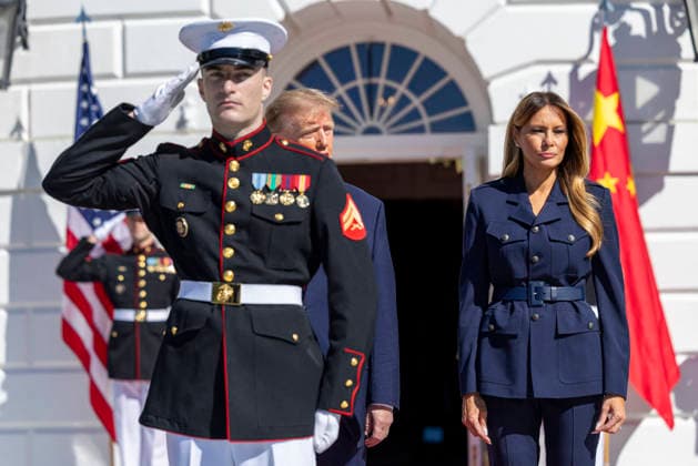 US President Trump and Chinese President Xi attend a tea at the White House US President Donald Trump and First Lady Melania Trump wait for Chinese President Xi Jinping on the South Portico prior to a tea at the White House in Washington, DC, USA, 24 September 2026. President Xi’s three-day state visit is his first to DC in 11 years. WASHINGTON DISTRICT OF COLUMBIA United States  Copyright: xPool ABACAx