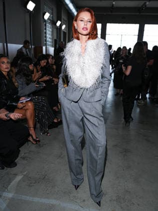IPA88962231 - Milan, Milan Women™s Fashion Week Spring Summer 2027 - Women™s Fashion, Spring Summer 2027 - Elisabetta Franchi fashion show - guests pictured: Evelyn Kazantzoglou  Copyright: xRiccardoxGiordanox xRiccardoxGiordanox IPA88962231