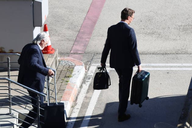 September 24, 2026, xsvx, Travel, Vacation, Economy, emwir, Minister President Hendrik Wüst (CDU), North Rhine-Westphalia steps off the plane in Stuttgart