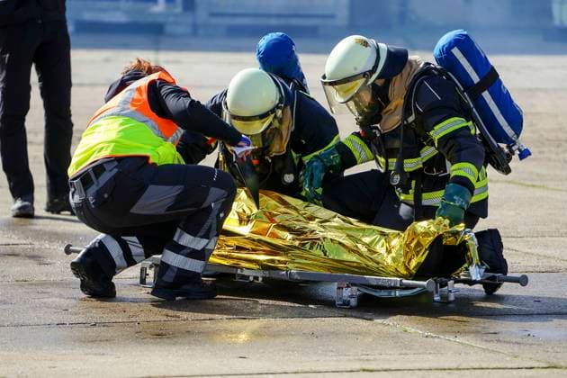 CNTV REDSTORM Bundeswehr Exercise Red Storm Charlie, Day 2 in Hamburg, September 25, 2026. On Day 2 of the Bundeswehr exercise Red Storm Charlie, a chemical accident was simulated in collaboration with the fire depa