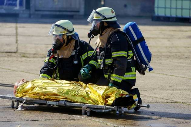 CNTV REDSTORM Bundeswehr Exercise Red Storm Charlie, Day 2 in Hamburg, September 25, 2026. On Day 2 of the Bundeswehr exercise Red Storm Charlie, a chemical accident was simulated in collaboration with the fire depa