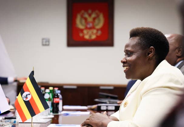 USA, NEW YORK CITY - SEPTEMBER 25, 2026: Ugandan PM Jessica Alupo attends a meeting on the sidelines of the 2026 High-level Week as part of the 81st session of the UN General Assembly. Russian Ministry of Foreign Affa  98315389