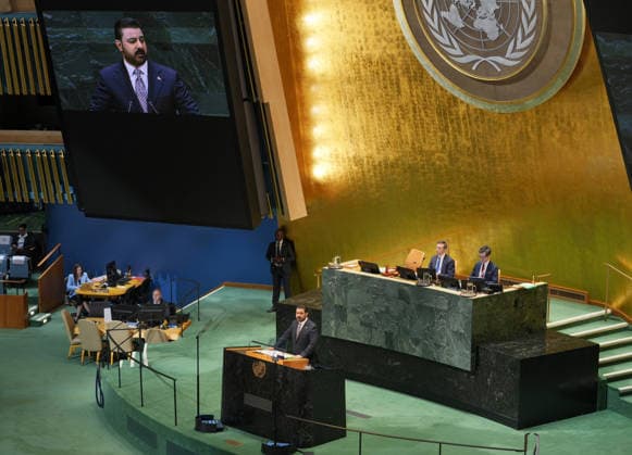 81st United Nations General Assembly NEW YORK, UNITED STATES - SEPTEMBER 25: (----EDITORIAL USE ONLY - MANDATORY CREDIT - IRAQI PRIME MINISTER S PRESS OFFICE HANDOUT - NO MARKETING NO ADVERTISING CAMPAIGNS - DISTRIBUTED AS A SERVICE TO CLIENTS----) Iraq’s Prime Minister Ali al-Zaydi addresses the United Nations (UN) General Assembly in New York, United States, on September 25, 2026. Iraqi Prime Minister s Press Office Handout Anadolu New York United States. Editorial use only. Please get in touch for any other usage.  Copyright: x2026xAnadoluxIraqixPrimexMinister sxPressxOfficex xHandoutx