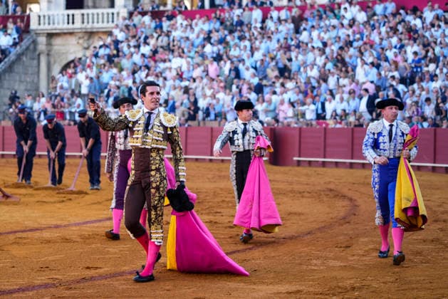 Second Subscription Bullfight of the San Miguel Fair in Seville: Alejandro Talavante during the second subscription bullfight of the San Miguel Fair at the Real Maestranza de Caballería on September 25, 2026, in Seville, Andalusia, Spain José María Manzanares, Alejandro Talavante, and Juan Ortega fought bulls from Puerto de San Lorenzo and Ventana de San Lorenzo during the first subscription bullfight of the San Miguel Fair on September 25, 2026, in Seville, Andalusia, Spain Copyright: xJoaquinxCorcherox 7800448