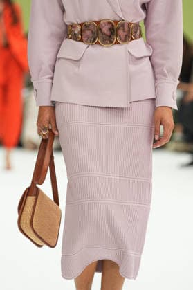 IPA88969568 - Milan, Milan Women™s Fashion Week Spring Summer 2027 - Women™s Fashion, Spring Summer 2027 - Luisa Spagnoli fashion show - runway in the photo: detail of a handbag  Copyright: xRiccardoxGIordanox xRiccardoxGiordano IPAx IPA88969568