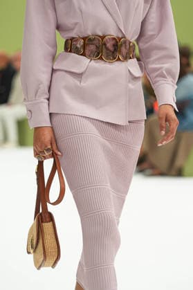 IPA88969573 - Milan, Milan Women™s Fashion Week Spring Summer 2027 - Women™s Fashion, Spring Summer 2027 - Luisa Spagnoli fashion show - runway in the photo: detail of a handbag  Copyright: xRiccardoxGIordanox xRiccardoxGiordano IPAx IPA88969573