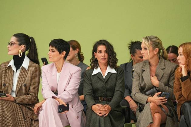 IPA88969726 - Milan, Milan Women™s Fashion Week Spring Summer 2027 - Women™s Fashion, Spring Summer 2027 - Luisa Spagnoli fashion show - runway Pictured: Valeria Solarino, Giulia Michelini, Carolina Crescentini, Cristiana Capotondi  Copyright: xRiccardoxGIordanox xRiccardoxGiordano IPAx IPA88969726