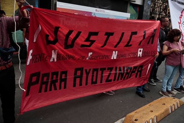 September 25, 2026, Mexico City, Cdmx, Mexico: In the framework of the commemoration of the 12th anniversary of the forced disappearance of the 43 Normalistas of the Rural Normal School Raul Isidro Burgos of Ayotzinapa, Guerrero, parents of students, family members and groups demonstrated outside the Supreme Court of Justice of the Nation (SCJN), which is located next to the National Palace, official residence of President Claudia Sheimbaum. This act of protest aims to demand the solution of the case of the students, stop covering up the army, the government agencies and at the same time demand punishment of all those related to organized crime directly or indirectly who participated in the crime that after twelve years has the young peop - ZUMAp204 20260925_zip_p204_018 Copyright: xJosuexPerezx