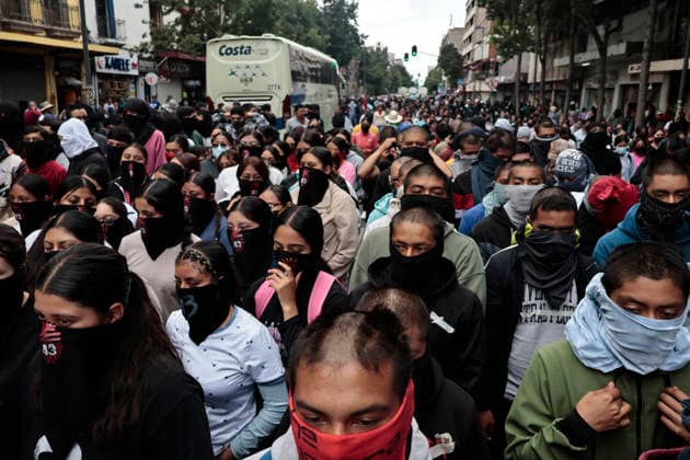 September 25, 2026, Mexico City, Cdmx, Mexico: In the framework of the commemoration of the 12th anniversary of the forced disappearance of the 43 Normalistas of the Rural Normal School Raul Isidro Burgos of Ayotzinapa, Guerrero, parents of students, family members and groups demonstrated outside the Supreme Court of Justice of the Nation (SCJN), which is located next to the National Palace, official residence of President Claudia Sheimbaum. This act of protest aims to demand the solution of the case of the students, stop covering up the army, the government agencies and at the same time demand punishment of all those related to organized crime directly or indirectly who participated in the crime that after twelve years has the young peop - ZUMAp204 20260925_zip_p204_025 Copyright: xJosuexPerezx