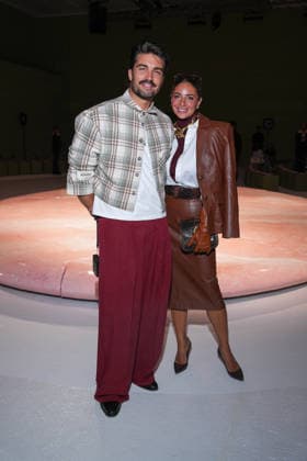 IPA88970424 - Milan, Milan Women™s Fashion Week Spring Summer 2027 - Women™s Fashion, Spring Summer 2027 - Luisa Spagnoli fashion show - front row Pictured: Mariano Di Vaio, Eleonora Brunacci Di Vaio  Copyright: xRiccardoxGIordanox xRiccardoxGiordano IPAx IPA88970424