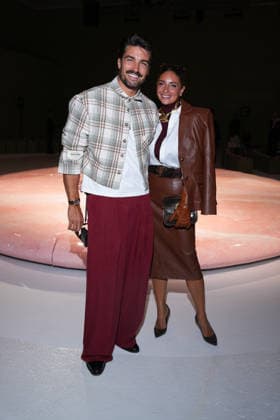 IPA88970429 - Milan, Milan Women™s Fashion Week Spring Summer 2027 - Women™s Fashion, Spring Summer 2027 - Luisa Spagnoli fashion show - front row Pictured: Mariano Di Vaio Eleonora Brunacci Di Vaio  Copyright: xRiccardoxGIordanox xRiccardoxGiordano IPAx IPA88970429