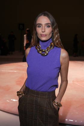 IPA88970472 - Milan, Milan Women™s Fashion Week Spring Summer 2027 - Women™s Fashion, Spring Summer 2027 - Luisa Spagnoli fashion show - front row in the photo: guest  Copyright: xRiccardoxGIordanox xRiccardoxGiordano IPAx IPA88970472