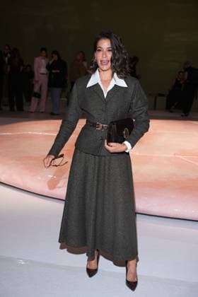 IPA88970665 - Milan, Milan Women™s Fashion Week Spring Summer 2027 - Women™s Fashion, Spring Summer 2027 - Luisa Spagnoli fashion show - front row Pictured: Giulia Michelini  Copyright: xRiccardoxGIordanox xRiccardoxGiordano IPAx IPA88970665