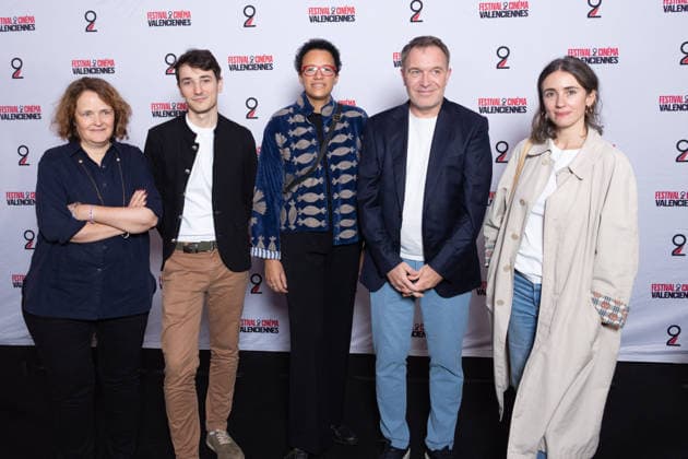 16th Festival 2 Valenciennes - Day 1 Virginie Apiou, Clement Colliaux, Emilie Semiramoth, Vincy Thomas, Manon Marcillat attends the opening ceremony photocall the 16th Valenciennes Film Festival - Day 1 on September 25, 2026 in Valenciennes, France. Photo by Nasser Berzane ABACAPRESS.COM Valenciennes France  Copyright: xBerzanexNasser ABACAx
