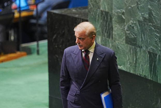 81st United Nations General Assembly NEW YORK, UNITED STATES - SEPTEMBER 25: Muhammad Shehbaz Sharif, Prime Minister of Pakistan, delivers a speech during the 81st United Nations General Assembly (UNGA) in New York, United States, on September 25, 2026. Selcuk Acar Anadolu New York United States. Editorial use only. Please get in touch for any other usage.  Copyright: x2026xAnadoluxSelcukxAcarx