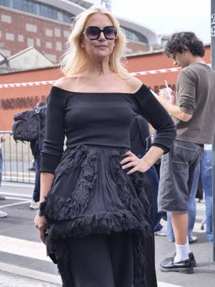 IPA88973647 - Milan, Milan Women s Fashion Week: Spring Summer 2026 2027 - Women s Fashion, Spring Summer 2026–2027 - Blumarine fashion show - Pictured: Valeria Mazza  Copyright: xLucaxPontix xLucaPonti IpaAgencyx IPA88973647
