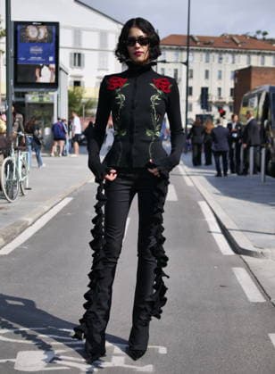 IPA88973722 - Milan, Milan Women s Fashion Week: Spring Summer 2026 2027 - Women s Fashion, Spring Summer 2026–2027, Blumarine Fashion Show — Pictured: Victoria Stella Doritou  Copyright: xLucaxPontix xLucaPonti IpaAgencyx IPA88973722